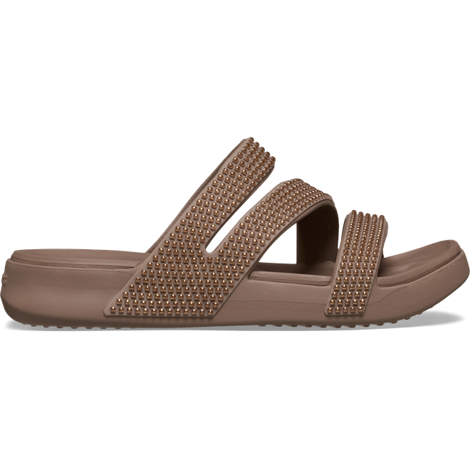 Crocs Women Getaway Gems Strappy Sandals Latte 