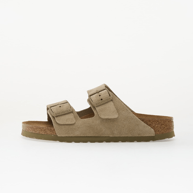 Birkenstock Arizona Suede Leather Unisex Faded Khaki 