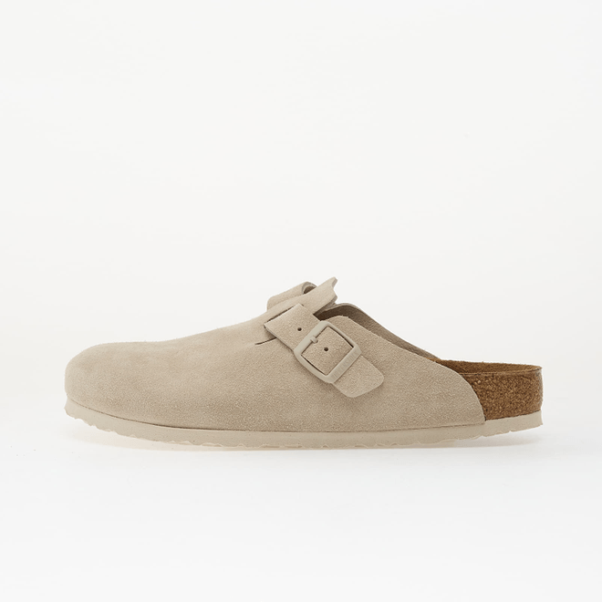 Birkenstock Boston Suede Leather Unisex Oyster 