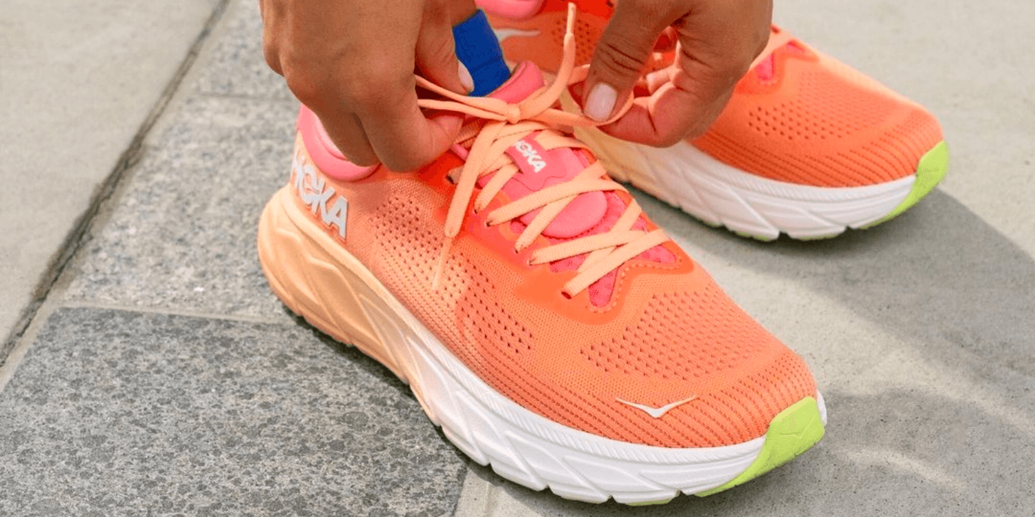 orange hoka sneakers