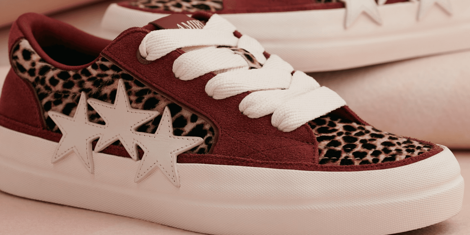 red and white amiri sneakers stars