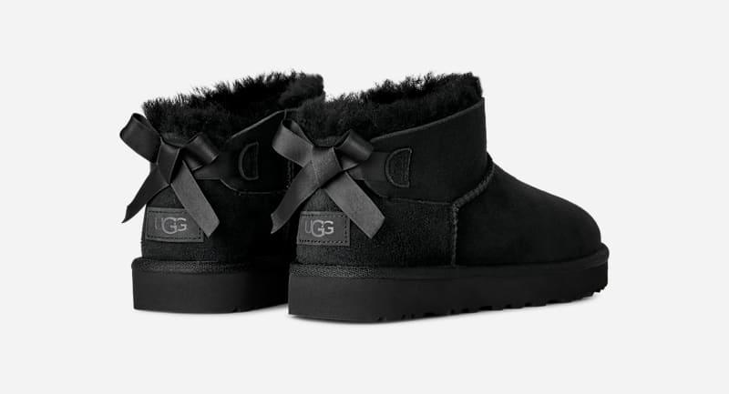 UGG® Ultra Mini Bailey Bow Boot 'Black'