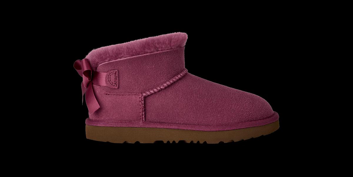 UGG® Ultra Mini Bailey Bow Boot 'Dark Winterberry'