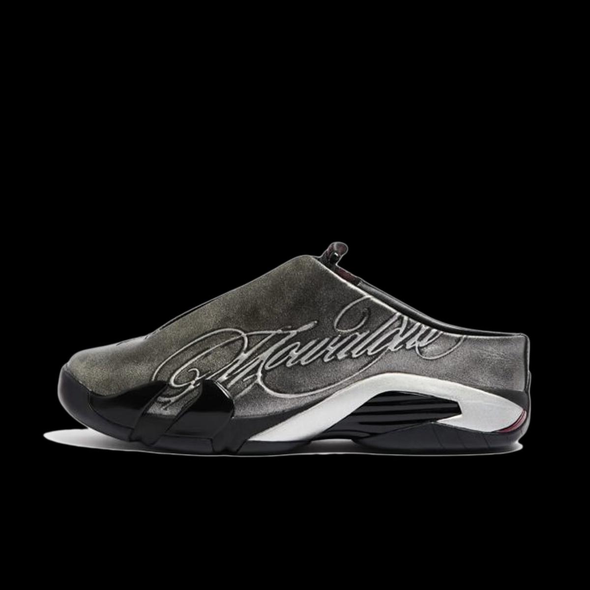 Mowalola x Air Jordan 14 Retro Mule 'Black & Metallic Silver'