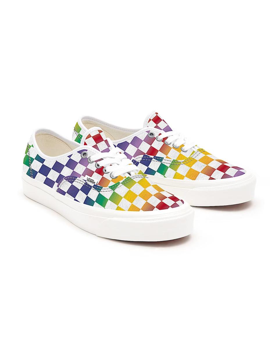 Vans Gepersonaliseerde Rainbow Checkerboard Authentic