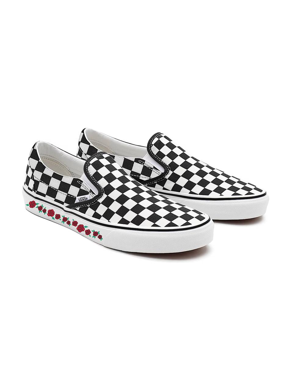 Vans Gepersonaliseerde Checkerboard Rose Slip-On