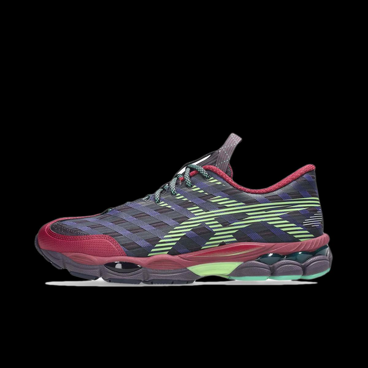 Kiko Kostadinov x ASICS US8-S GEL-SJ33 'Deep Plum & Fresh Grass'