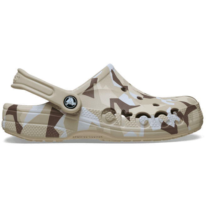 Crocs Baya Seasonal Printed Clogs Cobblestone/White