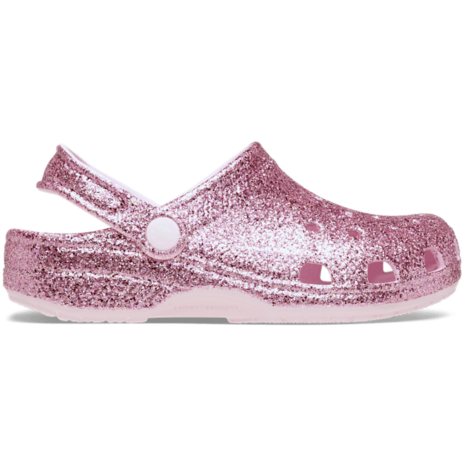 Crocs Kids Toddler Classic Chunky Glitter Clogs Pink Milk