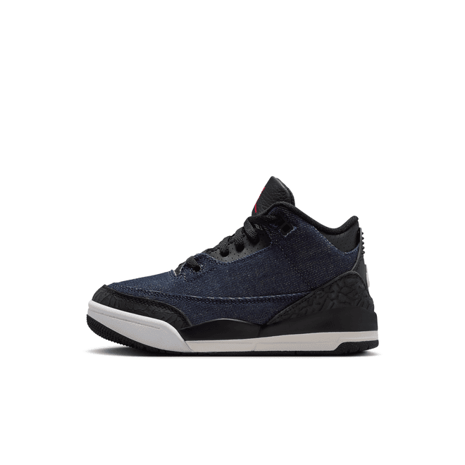 Air Jordan 3 x Levi'sÂ® "Indigo and Gym Red" Little Kids'
