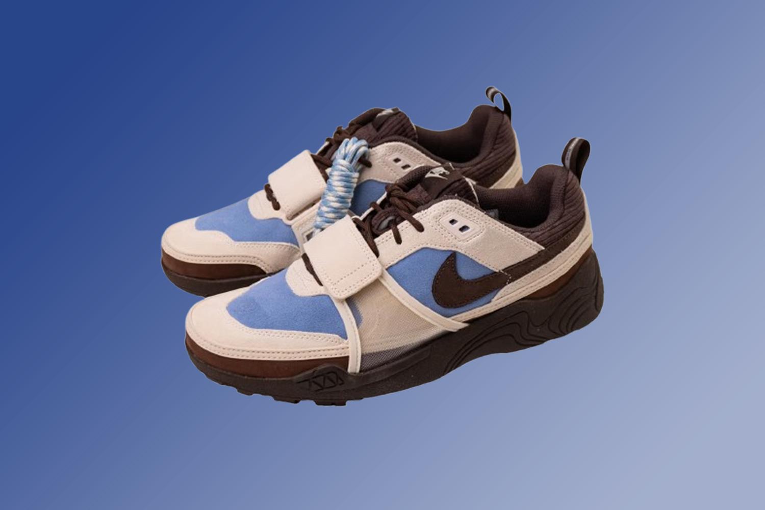 A First Look at the Travis Scott x Nike Zoom Field Jaxx 'Leche Blue'