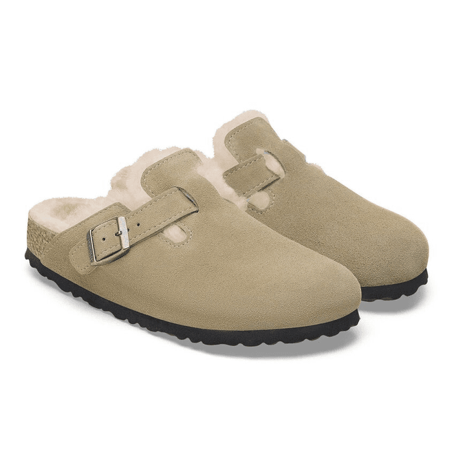 BIRKENSTOCK Boston Shearling Suede Leather Narrow