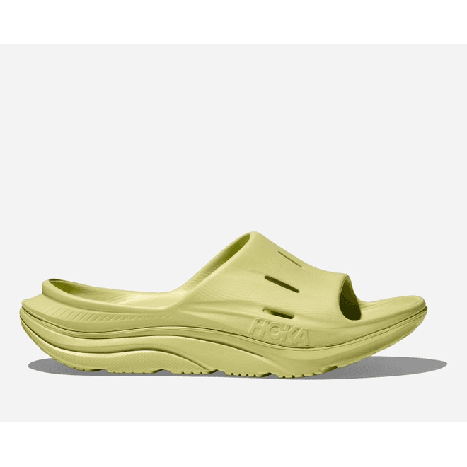 HOKA Ora Recovery Slide 3 in Honeydew/Honeydew, Size M10.5/ W11.5 Honeydew