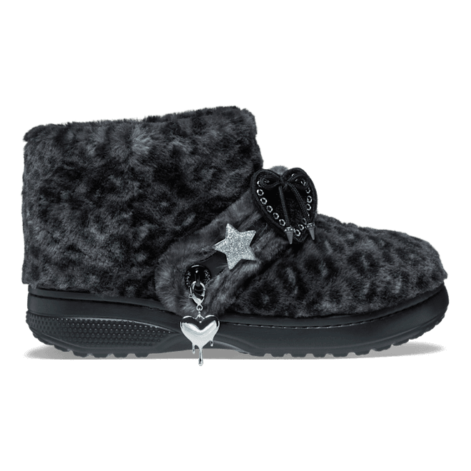 Crocs Classic Unfurgettable Leopard Boot Black 
