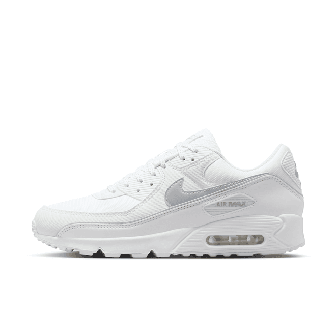 Nike Air Max 90 Premium 'White & Metallic Silver'