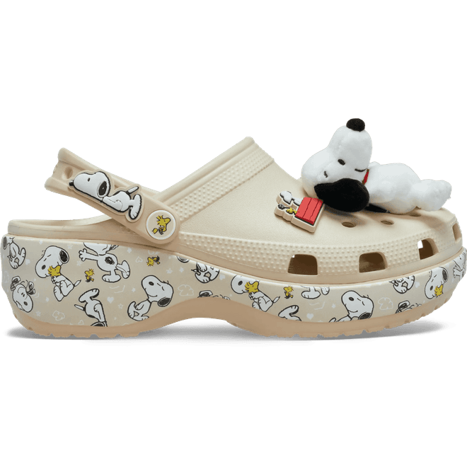 Crocs Women Peanuts Classic Platform Clogs Multi 
