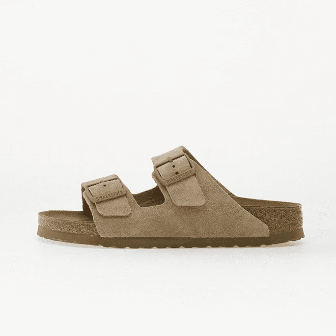Birkenstock Arizona Suede Leather Unisex Faded Khaki 