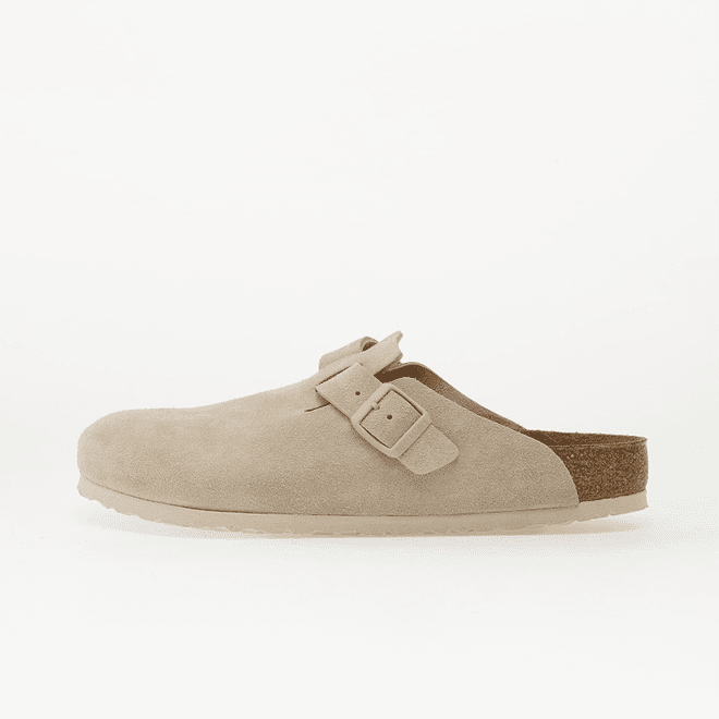 Birkenstock Boston Suede Leather Unisex Oyster 