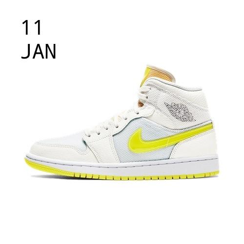 NIKE WMNS AIR JORDAN 1 MID SE – YELLOW – AVAILABLE NOW