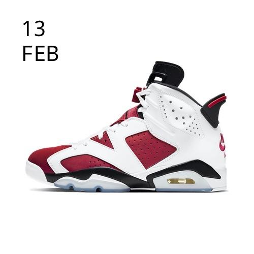 NIKE AIR JORDAN 6 RETRO &#8211; CARMINE &#8211; AVAILABLE NOW