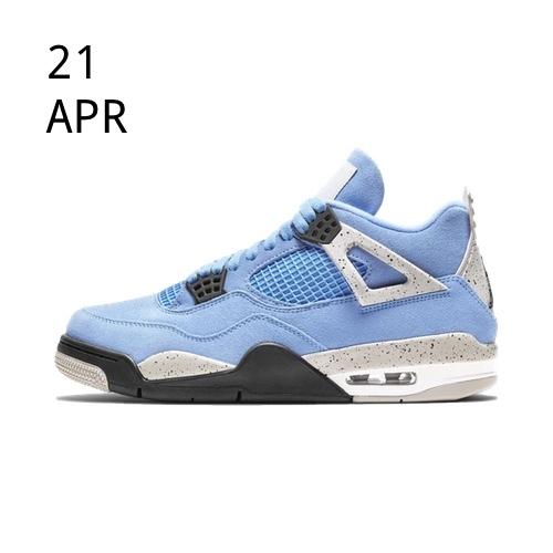 NIKE AIR JORDAN 4 RETRO – UNIVERSITY BLUE – AVAILABLE NOW