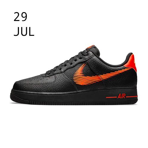 Nike Air Force 1 Low Zig Zag Black Orange (2021)