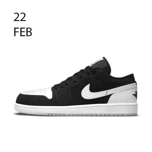 NIKE AIR JORDAN 1 LOW WHITE DIAMOND &#8211; AVAILABLE NOW