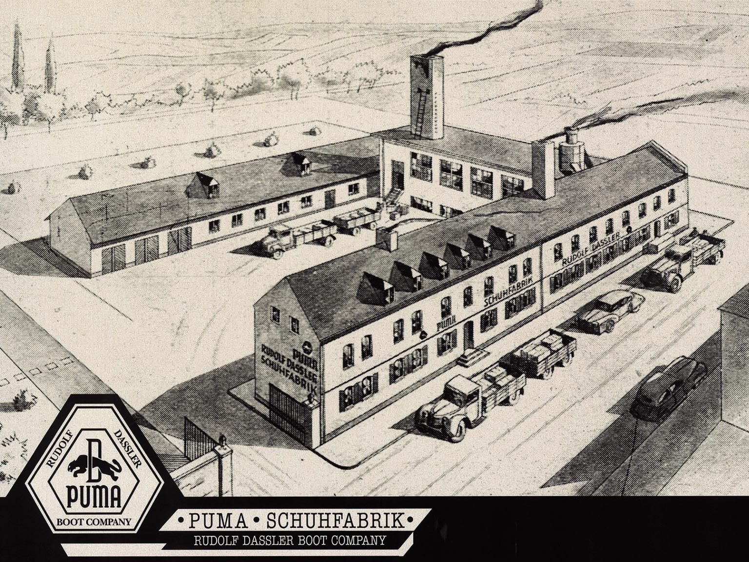 Adolf and Rudolf Dassler Schuhfabriek in Germany