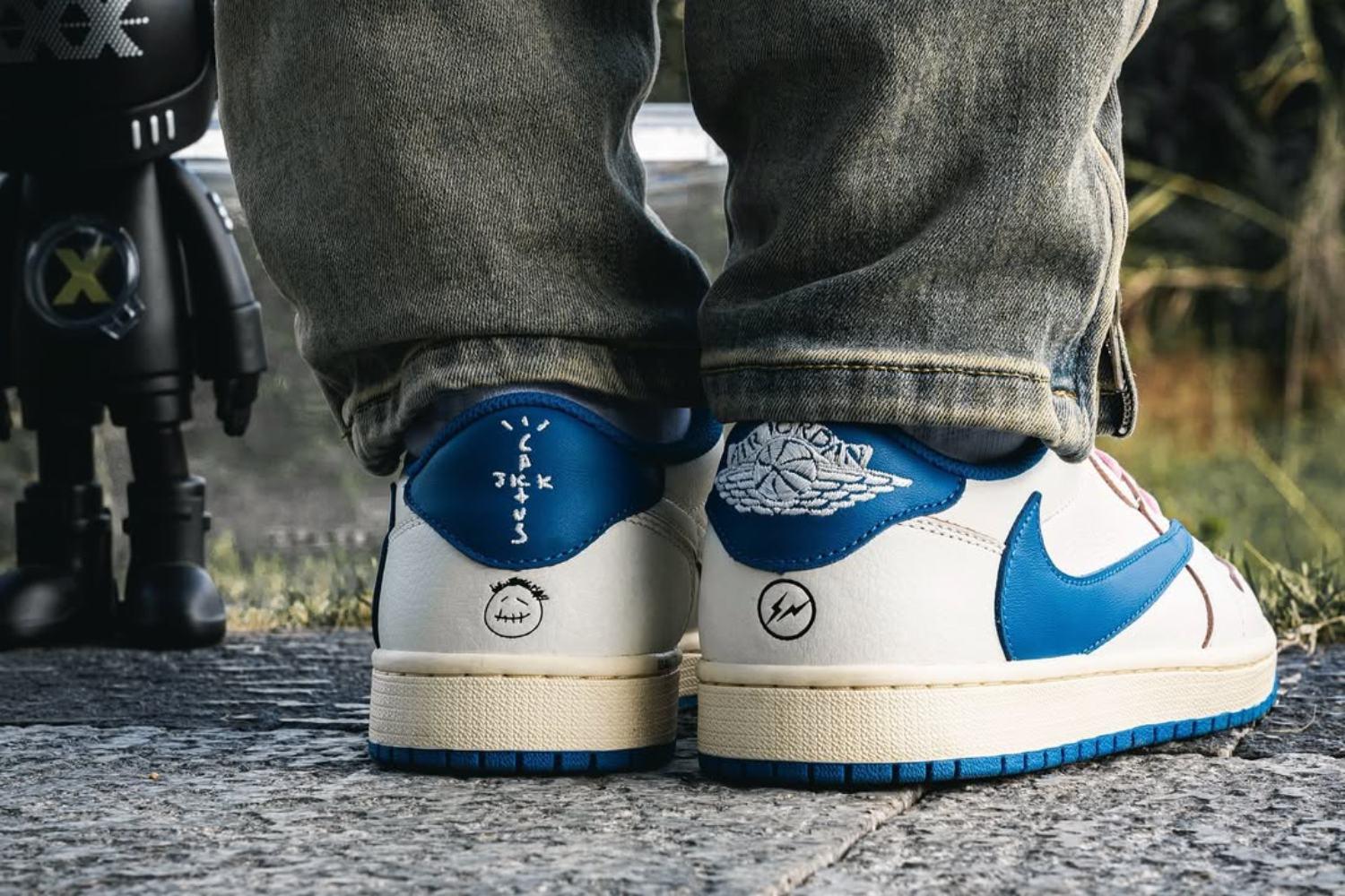 Here's What You Need to Know About the Travis Scott x Fragment Design x Air Jordan 1 Low OG 'Military Blue' Release