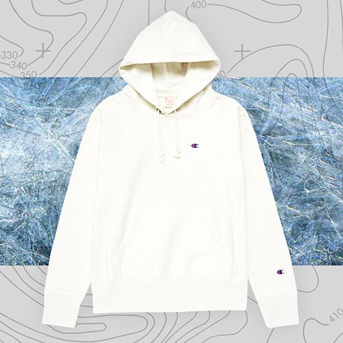 It&#8217;s a white winter with this icy CHAMPION REVERSE WEAVE HOODIE