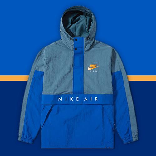Colour block party: the NIKE AIR HOODED JACKET gets a bold makeover