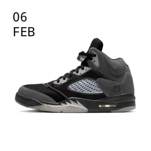 NIKE AIR JORDAN 5 RETRO – ANTHRACITE – AVAILABLE NOW