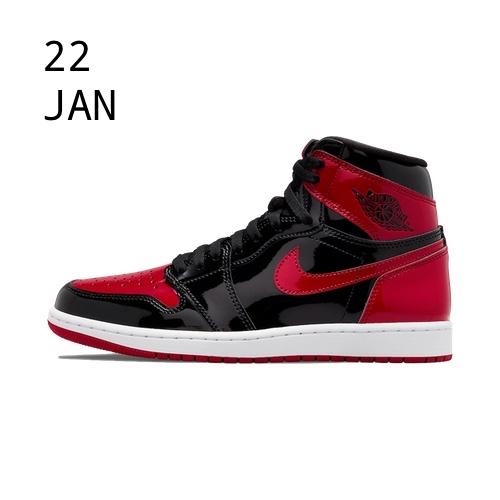 Nike Air Jordan 1 Patent Bred &#8211; Available Now