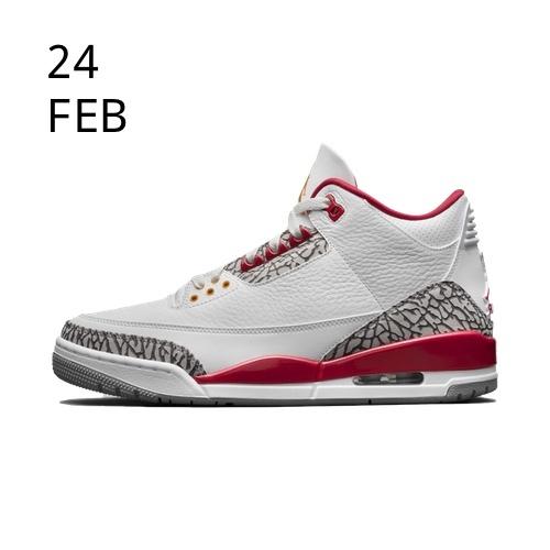 NIKE AIR JORDAN 3 CARDINAL RED – AVAILABLE NOW
