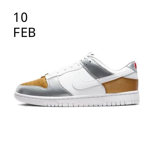 NIKE DUNK LOW METALLIC WHITE GOLD – AVAILABLE NOW