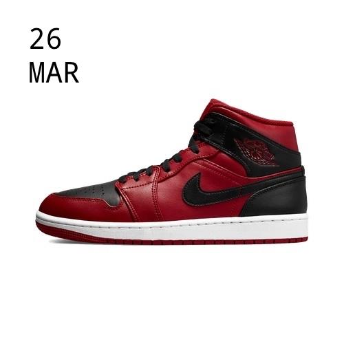 NIKE AIR JORDAN 1 MID REVERSE BRED &#8211; AVAILABLE NOW