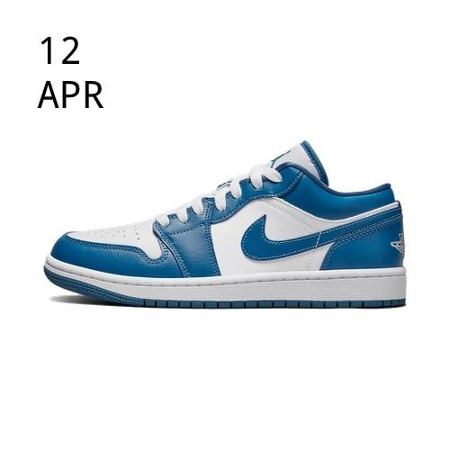 Nike Air Jordan 1 Low WMNS Marina Blue &#8211; RAFFLES OPEN