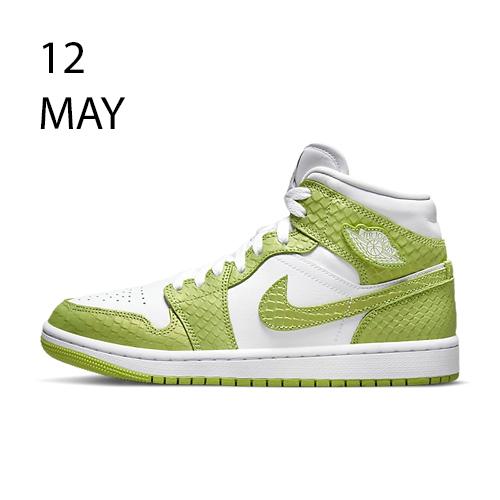 Nike Women&#8217;s Air Jordan 1 Mid Green Python &#8211; AVAILABLE NOW