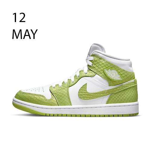 Nike Women’s Air Jordan 1 Mid Green Python – AVAILABLE NOW