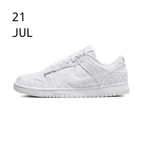 NIKE DUNK LOW WHITE PAISLEY &#8211; Available Now
