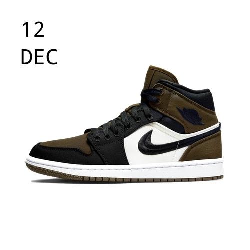 Nike air Jordan 1 mid Olive Toe &#8211; AVAILABLE NOW