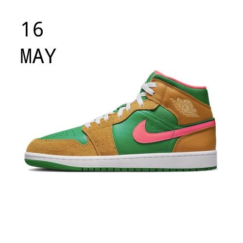 Nike Air Jordan 1 Mid Lucky Green Watermelon &#8211; available now