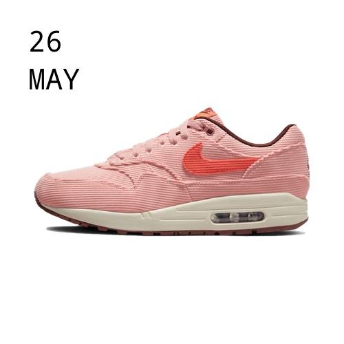 Nike Air Max 1 Coral Stardust Corduroy - available now - The Drop Date